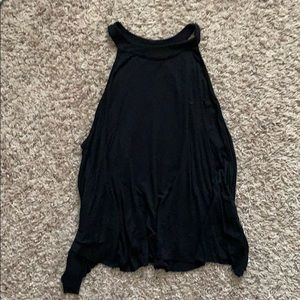 Black High Neck Tank Top